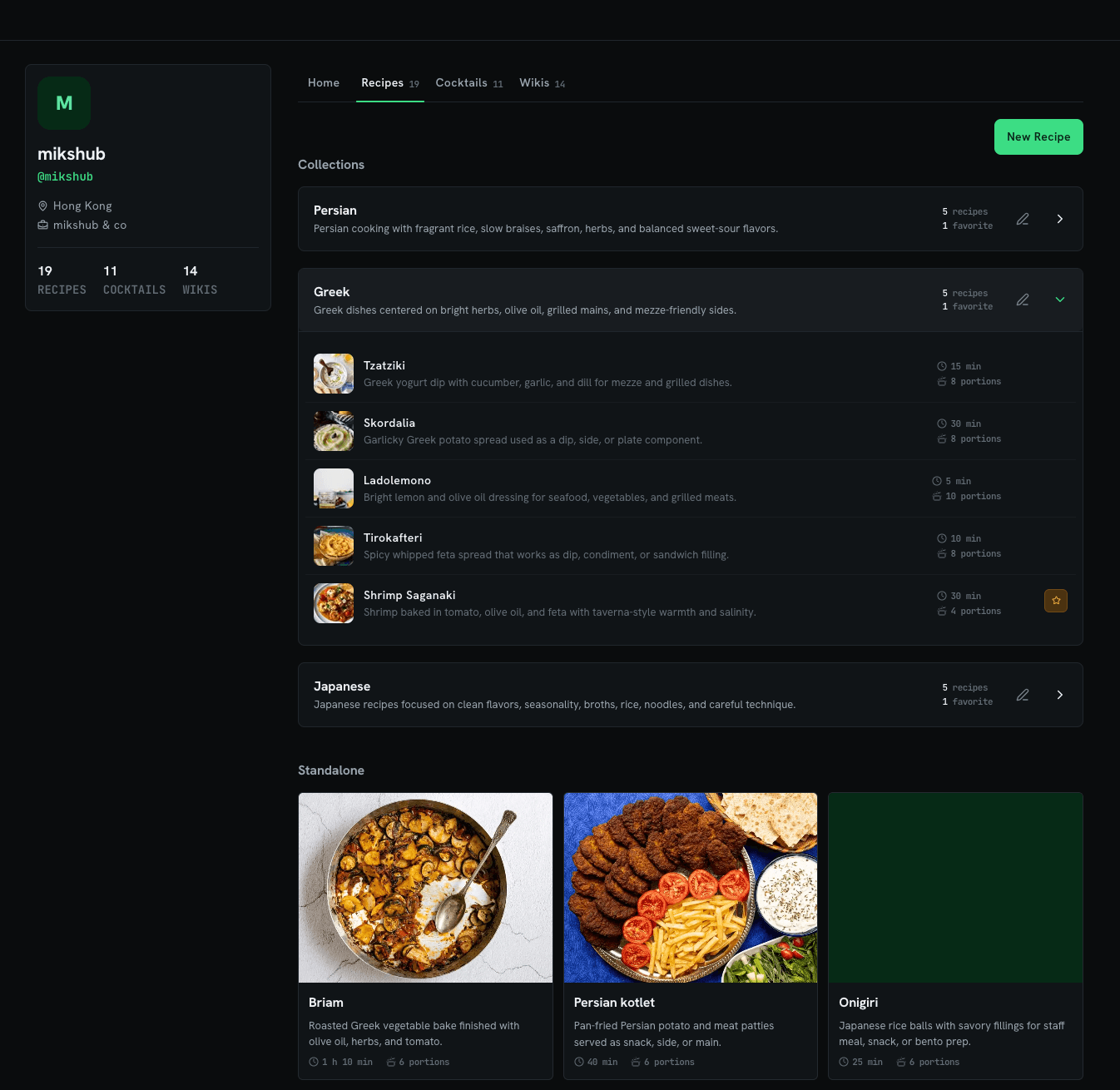 MiksHub wiki collection containing wine service notes