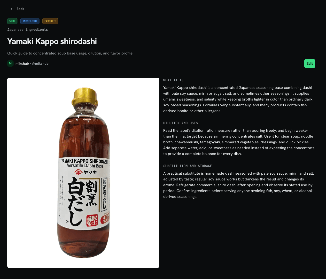 Detailed MiksHub wiki entry for a wine